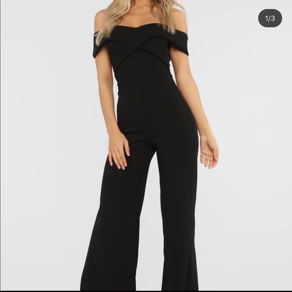 Fashion nova black jump suit